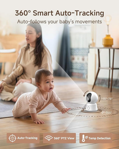 ARENTI Baby Monitor B2 Kit, WiFi 6 Camera, 5'' Upgraded Wireless Display
