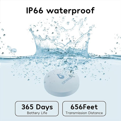 Winees WiFi Water Leak Detector for Home, 3 Pack Water Sensors with 100dB Adjustable Alarm, Leak Alert Email&SMS Notification, 200M Transmission for Basement, Bathroom, Laundry, IFTTT, 2.4G WiFi Only