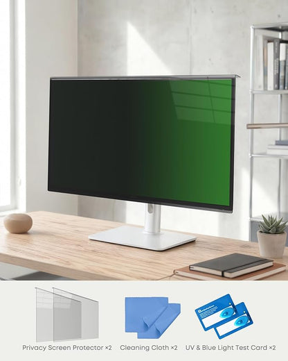 2-Pack Hanging Privacy Screen Protector for 21-22" Monitors, Removable & No Installation Required, ±30° Privacy Filter, Effectively Blocks High-Energy 460nm Blue Light – Dual Protection for Information Security & Eye Health (22"-16:9 (19.29"×12.48"))