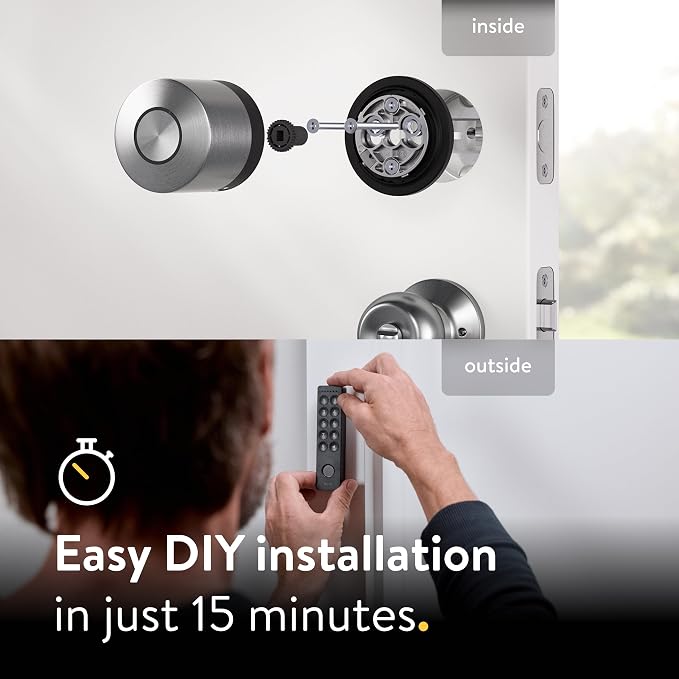 Nuki Smart Lock (Deadbolt) & Keypad 2 NFC, Keyless Door System with Auto-Lock, Fingerprint and Code Access, App Control, Easy Setup, Compatible with Alexa, Google, for Secure and Easy Home Entry