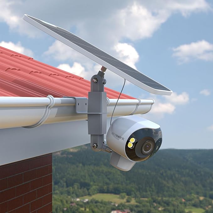 2 in 1 Camera Gutter Mount for Reolink Argus 4 Pro 4K Solar Security Cameras (White)