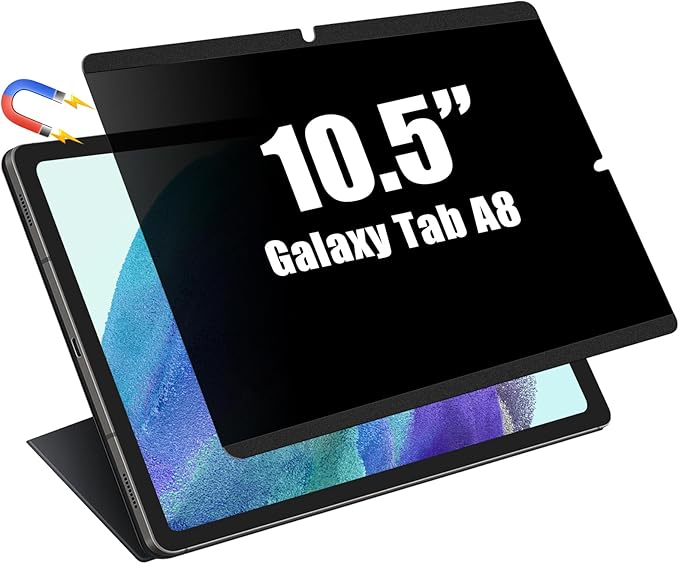 FILMEXT Magnetic Privacy Screen for Samsung Galaxy Tab A8 10.5 Inch 2022 Release (Model SM-X200,SM-X205,SM-X207),Anti Spy Anti Glare Anti Blue Light Eye Protection Matte Screen Filter-1Pack