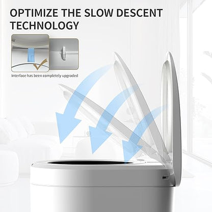 TOWNEW S2000 Auto-Sealing Trash Can, 5.5 Gallon Automatic with Hands-Free Sensor and Self-Replacing Bags for Kitchen, Office