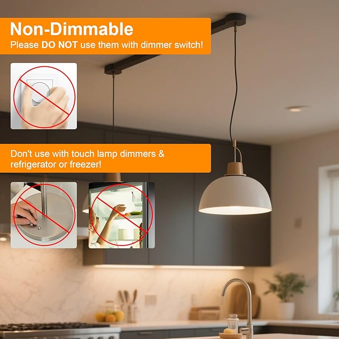 MorningLight A15 LED Bulb 60Watt Equivalent 3000K Soft White, E12 Small Base Candelabra Round Light Bulb, 600LM, Non-Dimmable, A15 Light Bulb for Ceiling Fan, Modern & Rustic Lighting Fixtures, 6 Pack