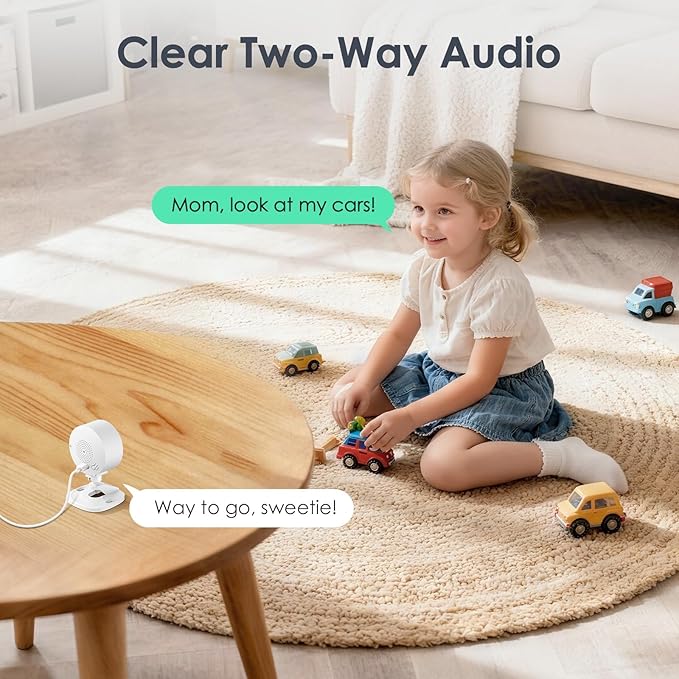 YOTON Indoor Security Camera 2.4GHz 2pcs, Baby Monitor, Pet Camera, Dog Cam, Night Vision, 2-Way Audio, Motion Detection, Works w/Alexa, Subscription Free Local Storage or Optional Cloud