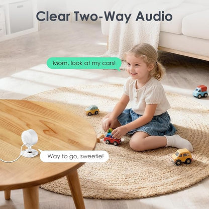 YOTON Indoor Security Camera 2.4GHz 4pcs, Baby Monitor, Pet Camera, Dog Cam, Nanny Cam, Night Vision, 2-Way Audio, Motion Detection, Works w/Alexa, Subscription Free Local Storage or Optional Cloud