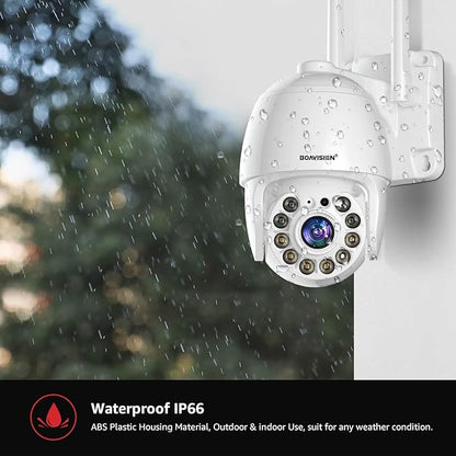 BOAVISION 5MP Security Camera Outdoor, Wireless WiFi IP Camera Home Security System 360° View,Motion Detection, auto Tracking,Two Way Talk,pan Tile Full Color Night Vision,5G/2.4G WiFi
