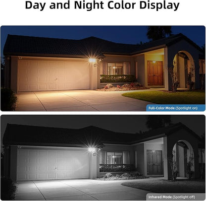 aosu 2K Security Cameras Wireless Outdoor, Battery Powered for Home Security Cameras with PIR Human Motion Detection, Full-Color Night Vision, Spotlight & Siren, 2-Way Audio, 2.4GHz WiFi, Waterproof