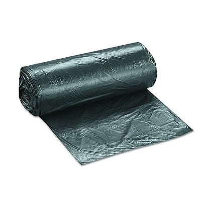 Inteplast Group high-Density Commercial can Liners, 16 gal, 8 microns, 24" x 33", Black, 50 Bags/roll, 20 Rolls/Carton