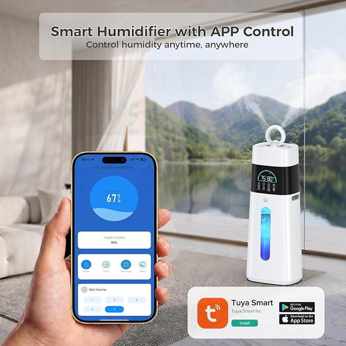 Humidifiers for Bedroom,15L/3.96 Gal 800 sq.ft, Cool Mist Humidifier Large Room with 350mL/H Spray Output for Home, Office, Plants, Warehouse, House