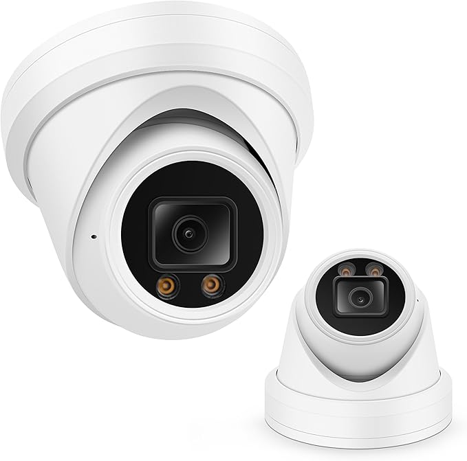 4K PoE Turret Dome Camera (8MP STARVIS) with Microphone, Smart Dual-Light 100ft Color Night Vision, IP67 Weatherproof Indoor/Outdoor, 110° Wide Angle 2.8mm Lens, NDAA Compliant IP Camera