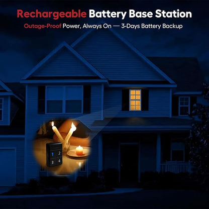 eMACROS Safeguard-Ultra Solar Driveway Alarm with App,1/2 Mile Range, Weatherproof Home Security System(Single Rechargeable Base Station)