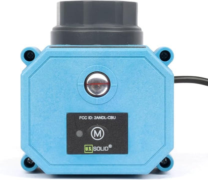 U.S. Solid WiFi Smart Motorized Ball Valve 3/4 inch NPT for Water Control & Irrigation, 2 Way PVC Electric Valve, USB Powered, LED Status Indicator, Flow Direction Window, Remote On/Off Control