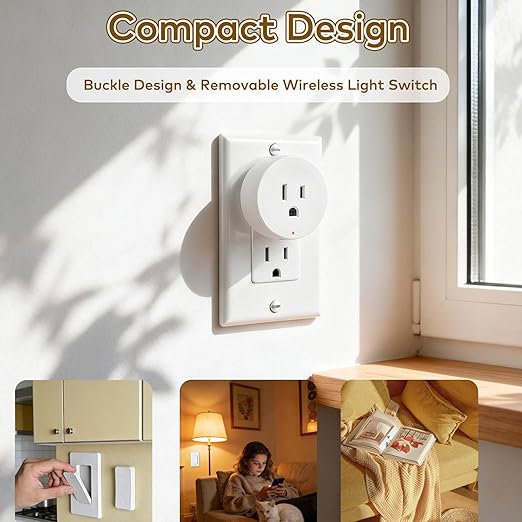 NineLeaf Zigbee Smart Outlet w Remote Control, Wireless Plug,Zigbee Hub Required, 500ft, APP & Voice Control, Compatible with Alexa & Google Home, Timer & Schedule, 2 Switches+5 Outlets