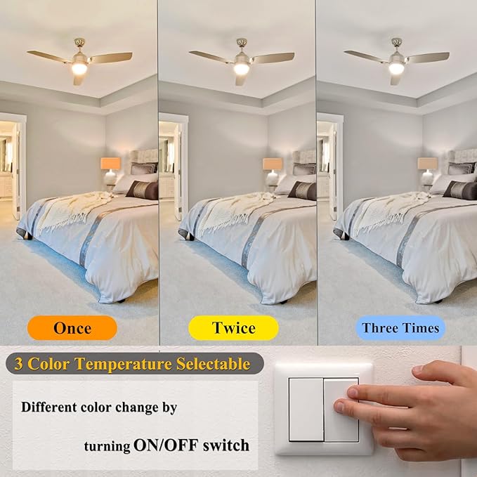 M GU10 3 Color Temperature LED Bulbs 3000K/5000K/4000K,5W(50W Equivalent),600LM, 3CCT Color Changing Flood Light Bulb for Recessed Lighting,10 Pack