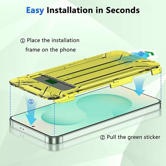 Fotbor for Samsung Galaxy S25 Plus 28° Privacy Screen Protector with [3s Installation Frame], Case Friendly 9H+ Tempered Glass 2Pack