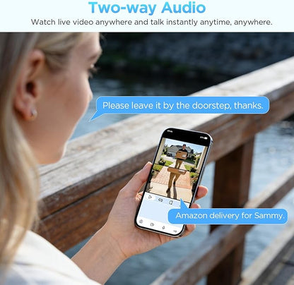 Wireless Battery Video Doorbell Dual Camera 1080P with Chime, 1080P HD, Wireless Battery-Powered & 2,4G Wi-Fi, IR Night Vision, Two Way Audio, AI Motion Detection, Local/Cloud Storage