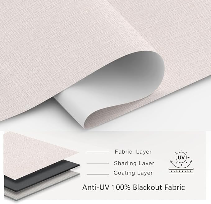 Bringnox Motorized Blinds with Remote,100% Blackout Smart Roller Blinds Compatible with Apple Homekit Google Home and Alexa Via HUB,and Customized