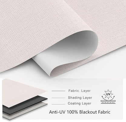 Bringnox Motorized Blinds with Remote,100% Blackout Smart Roller Blinds Compatible with Apple Homekit Google Home and Alexa Via HUB,and Customized