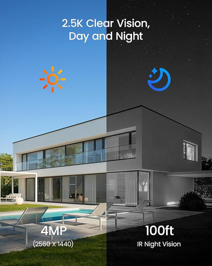 ZOSI C220 4MP 2.5K QHD Add-On PoE IP Camera Outdoor, 1440p Surveillance Outdoor Camera for PoE Security System, 100ft IR Night Vision, AI Human Detection, Two-Way Audio, Only Work with Our NVR