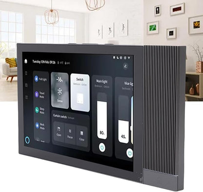 PUSOKEI Smart Home Control Panel, Smart Scene Wall S Witch Panel with 8 Inch Touch Screen, 2GB RAM 16GB ROM, Voice Control, Central Controller for Tuya Smart Device