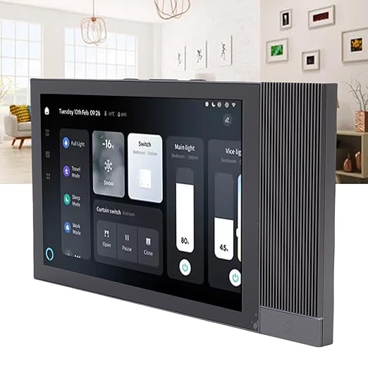 8 Inch Smart Home Control Panel, Multifunctional Intelligent Control Touch Screen with Voice Controls & Dual Speakers, 2G+16G Smart Scene Wall Panel for Home