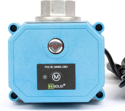 Motorized Ball Valve 1/2 in NPT U.S. Solid WiFi Smart 304 Stainless Steel 2-Way Electric Actuated USB Powered NSF Certified for Water Irrigation