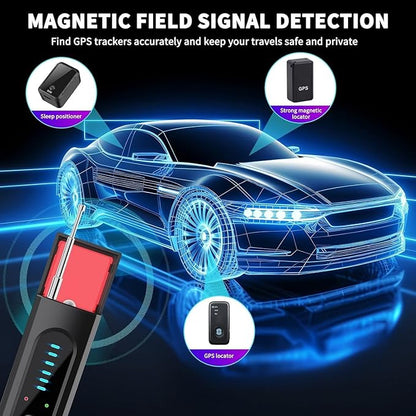 AI Hidden Camera Detector for Travel, 2026 Upgraded Spy Camera Detector, Hidden Device Finder, 5 Levels Sensitivity 4 Modes, Personal Privacy&Security Devices for Home,Hotel&Travel,Office,Vehicles