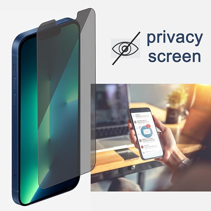 Ailun Privacy Screen Protector for iPhone 14 Plus/iPhone 13 Pro Max [6.7 Inch Display] 2 Pack Anti Spy Private Tempered Glass[2 Pack]