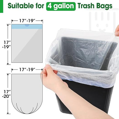 5 Pack Small Trash Can, Plastic Wastebaskets, 3.5 Gallon Small Garbage Can for Bathroom, Bedroom, Kitchen, Office, Black