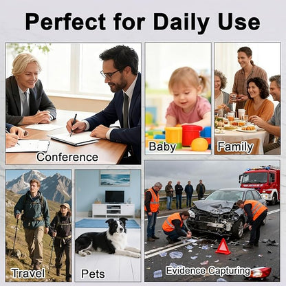 Mini Camera 1080P HD - No WiFi Camera - Portable Tiny Video Recorder with Loop Recording, Rechargeable Small Camera for Travel, Office, Warehouse(No App, No Bluetooth)