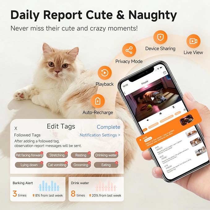 A3 AI Pet Companion Robot Pet Robot Camera Automatic Pet Tracking