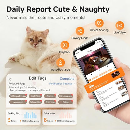A3 AI Pet Companion Robot Pet Robot Camera Automatic Pet Tracking