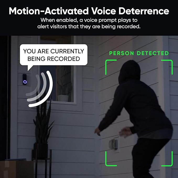 WYZE Wireless Duo Cam Video Doorbell (Chime Included), Battery Powered, 2K Full HD Video, 2 Cameras (People and Package), 2-Way Audio, Color Night Vision, Silver