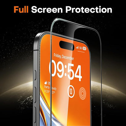 TOCOL for iPhone Air Screen Protector 6.5 inch 9H Hardness Military Grade Shatterproof HD Tempered Glass Full Coverage Easy Installation 2 Pack