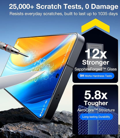 UltraGlass TOP 9H+ Armor for Samsung Galaxy S26+ Plus Screen Protector [NO.1 Military Grade Protection] S26+ Plus Screen Protector Tempered Glass 26 Plus Case Friendly, One Pull Install, 2 Pack