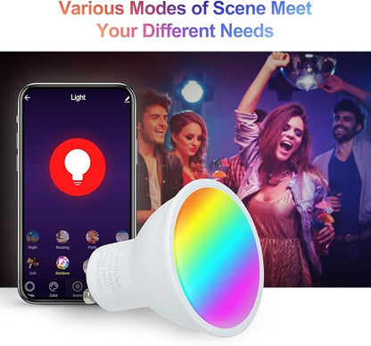 Garosa Smart Light Bulbs, 5W Bluetooth LED Bulbs, Color Changing,Smart Home for Decorating Living Home (Wi-Fi Type)