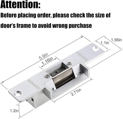 UHPPOTE Electric Strike Lock with 2.4GHz WiFi & Wireless Remote Control Kit | Tuya App for Shop, Retail Store, Home Bedroom