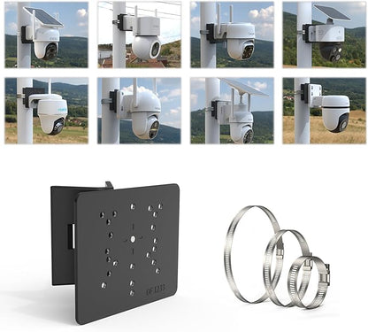 Pole Mount for for AOSU D1 SE/Lite/Max,eufy Solocam S340/E30,Reolink Argus PT 3MP/4MP/5MP/2K ANSQUE(GU01/SA01),SEHMUA,TP-Link Tapo Outdoor Pan/Tilt Wi-Fi,Cinnado B6 Security Cameras (Black)