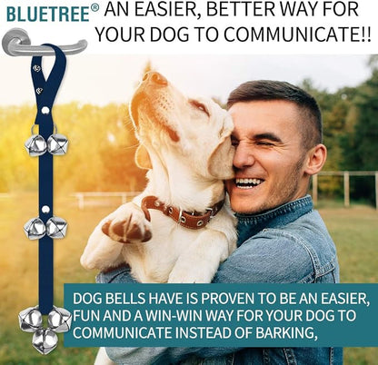 BLUETREE Dog Doorbells Premium Quality Training Potty Great Dog Bells Adjustable Door Bell Dog Bells for Potty Training Your Puppy The Easy Way - 7 Extra Large Loud 1.4 DoorBells