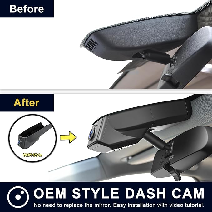 Mangoal Front 4K & Rear 1080P Dash Cam Custom fit for GMC Yukon, Yukon XL 2015 2016 2017 2018 2019 2020(Model C), Model C & Model D Have Same Models Years but Vehicle Sensor Cover are Different