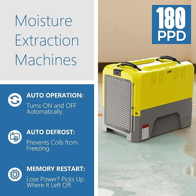 ALORAIR 180PPD LGR Commerical Dehumidifier with Pump, Wi-Fi APP Controls Industrial Dehu, Capacity up to 85 PPD at AHAM, 5 Years Limited Warranty, cETL Listed, for Large Space