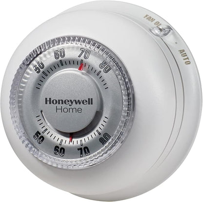 Honeywell Home CT87N1001 The Round Non-Programmable Manual Thermostat, Large, White