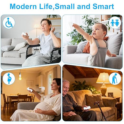 Remote Control E26 E27 Light Bulb Socket Adapter,GreenCyle Standard Medium Base Lamp Socket Extender 2.3"(5.8cm),Screw-in Light Socket,Max 500W,No Wiring Needed,500ft RF Range,for Lamp,Home & Office