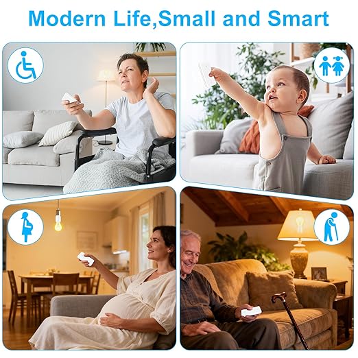 Remote Control E26 E27 Light Bulb Socket Adapter,GreenCyle 2PCS Wireless Light Switch and 1Standard Medium Base Lamp Socket Extender 2.3"(5.8cm),Screw-in,Max 500W,No Wiring Needed,500ft Range,for Lamp