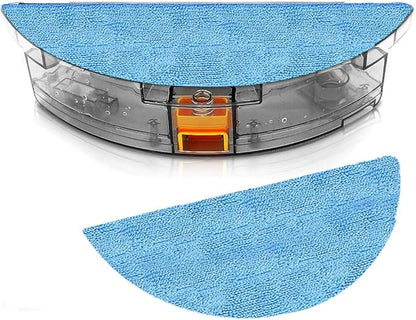 Wet Mop Dust Bin Attachment - Large Capacity 350mL Water Tank and 2 Microfiber Mop Pad - Adjustable Flow Rate - Compatible w/ PUCRC660 Smart Robot Vacuum Cleaner