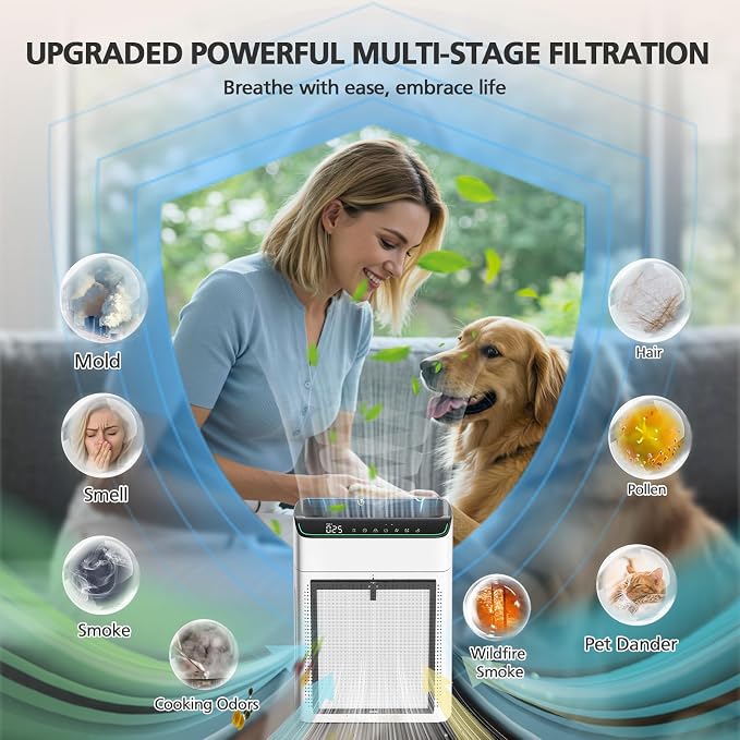 MR5866 Replacement Filter for MORENTO & FLANUR MR5866 Air Purifier,Original