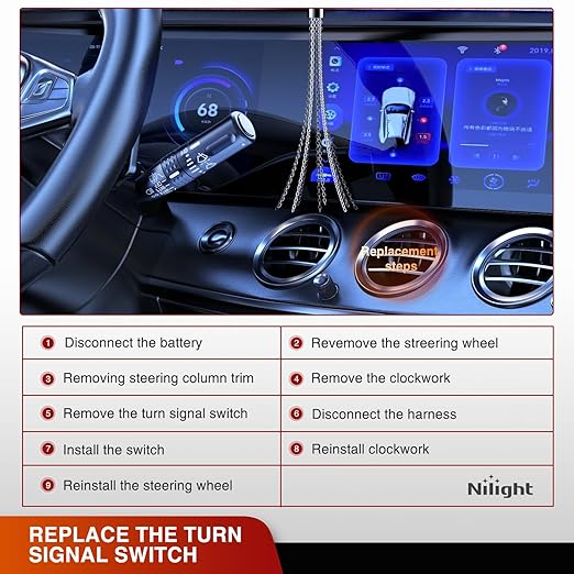 Nilight Turn Signal Switch Compatible with 2003 2004 2005 2006 Ford Expedition 2002-2005 Explorer 2002-2005 Mercury Mountaineer Blinker Windshield Wiper Dimmer Lever