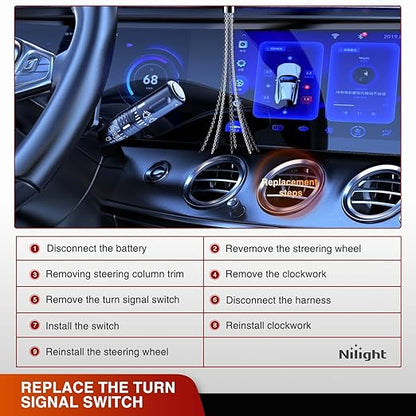 Nilight Turn Signal Switch Compatible with 2003 2004 2005 2006 Ford Expedition 2002-2005 Explorer 2002-2005 Mercury Mountaineer Blinker Windshield Wiper Dimmer Lever
