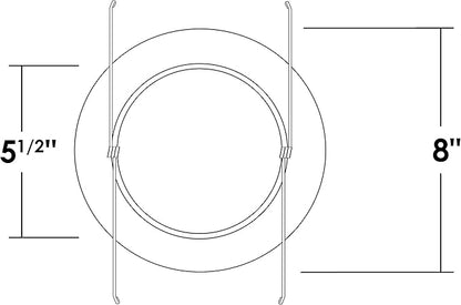NICOR Lighting 6 inch Nickel Recessed Shower Trim with Albalite Lens (17505NK)